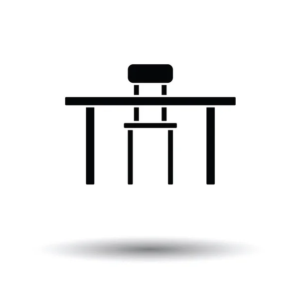 Icono de mesa y silla — Archivo Imágenes Vectoriales