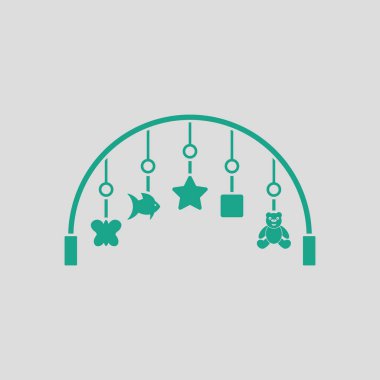 Bebek ark asılan oyuncaklar simgesiyle