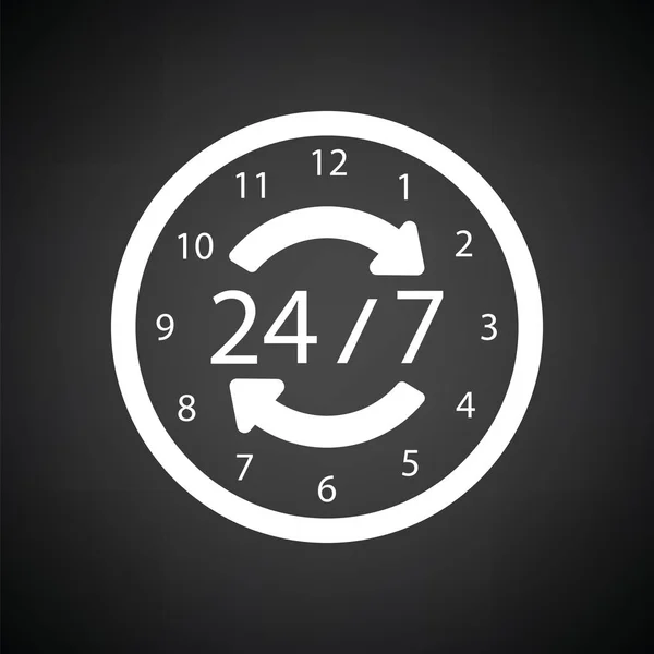 24 Saat simgesi — Stok Vektör