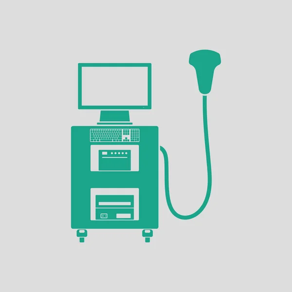 Echografie diagnostische machine-symbool — Stockvector