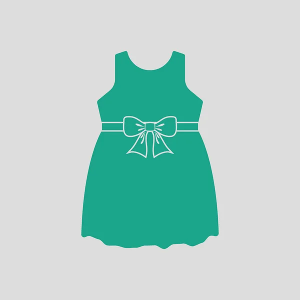 Baby girl dress icon — Stock Vector