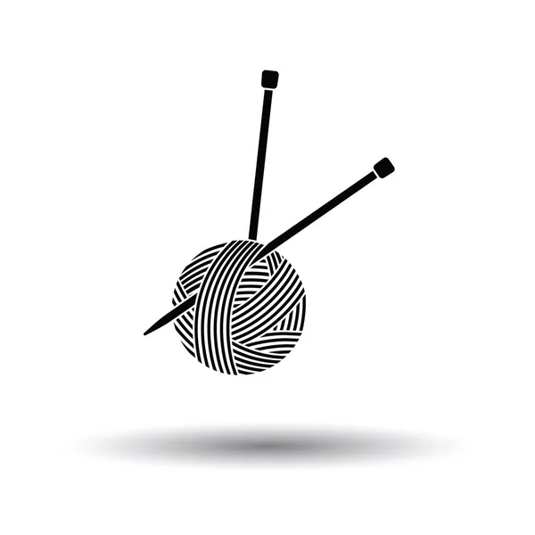Příze míč s ikonou, pletací jehlice — Stockový vektor