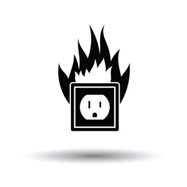 Electric Socket On Fire Icon Free Vector Eps Cdr Ai Svg Vector Illustration Graphic Art