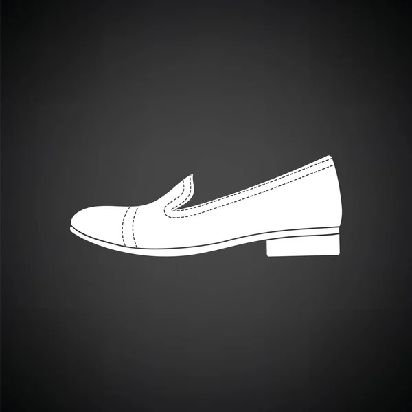 Donna icona scarpa tacco basso — Vettoriale Stock
