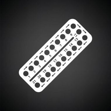 Doğum kontrol hapı paketi simgesi
