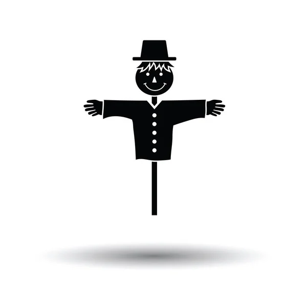 Scarecrow pictogram met schaduw ontwerp — Stockvector