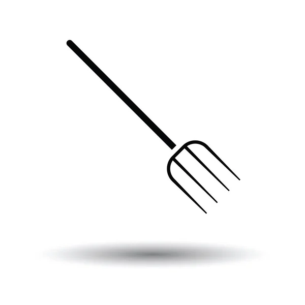Icône de fourche avec design d'ombre — Image vectorielle