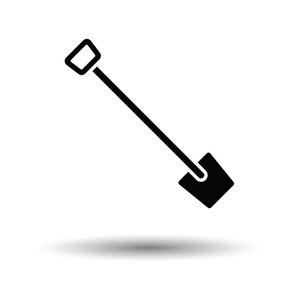 Icono de pala con diseño de sombra — Vector de stock