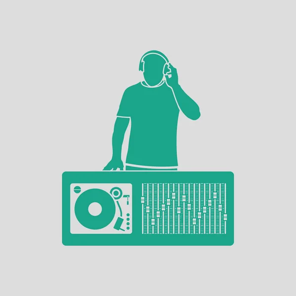 Ilustração do ícone DJ . — Vetor de Stock