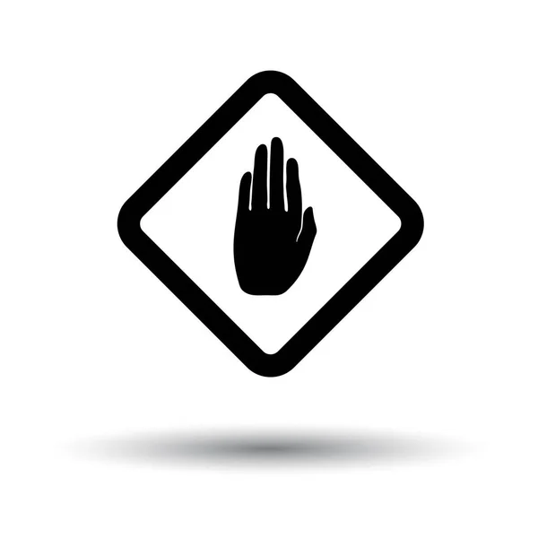 Icono de la mano de advertencia . — Vector de stock