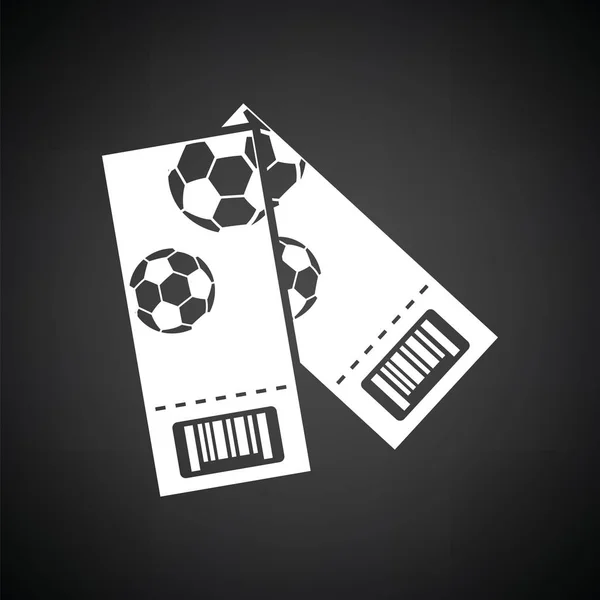 2 축구 티켓 아이콘 — 스톡 벡터