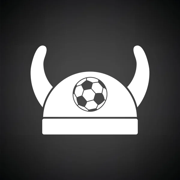Ikona rogata Czapka fanów piłki nożnej — Wektor stockowy