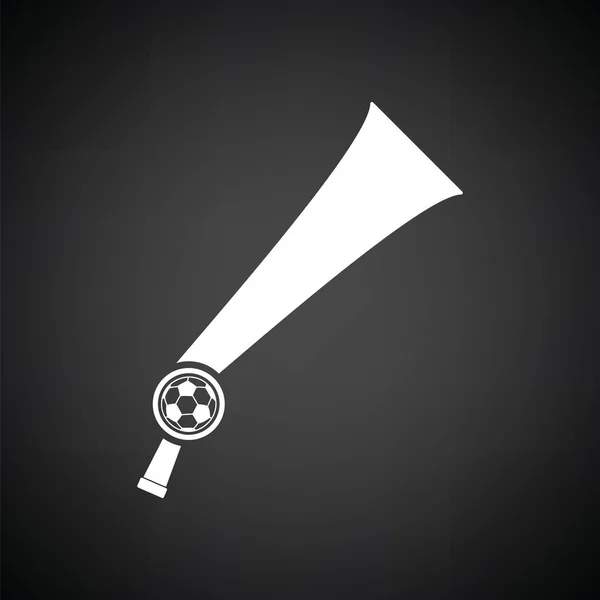Fútbol ventiladores viento cuerno juguete icono — Archivo Imágenes Vectoriales