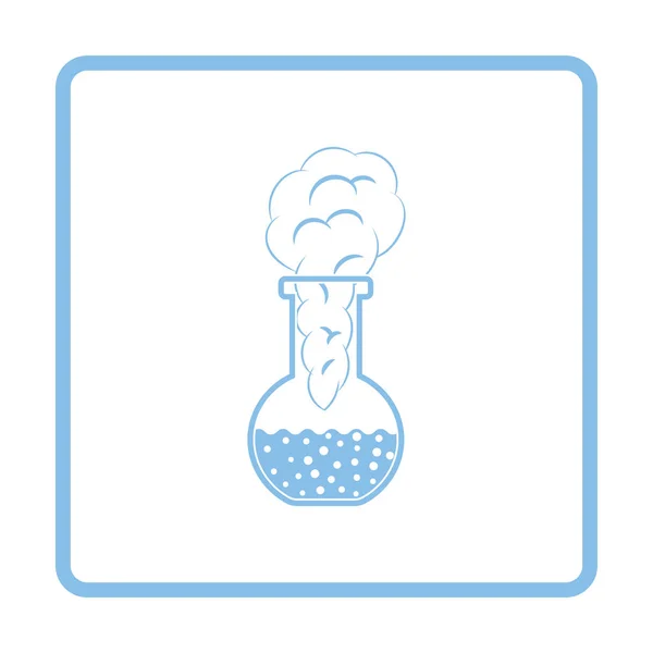 Ícone da lâmpada química com reação no interior —  Vetores de Stock
