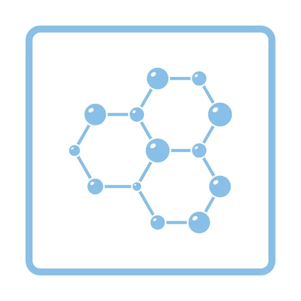 Icono de química hexa conexión de átomos — Archivo Imágenes Vectoriales