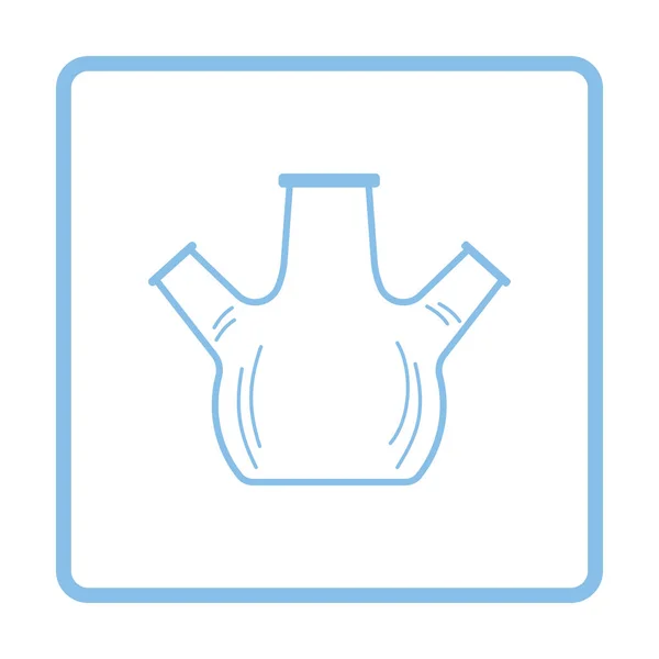 Icono de química frasco inferior redondo — Vector de stock