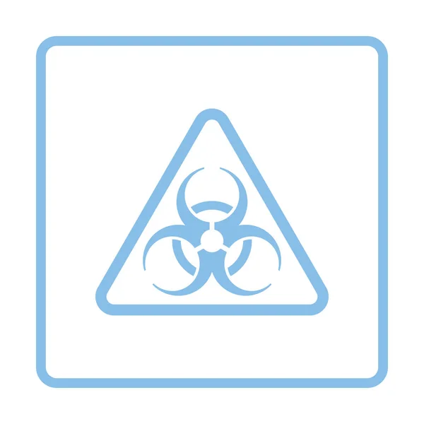 Kék ikon a biohazard. — Stock Vector