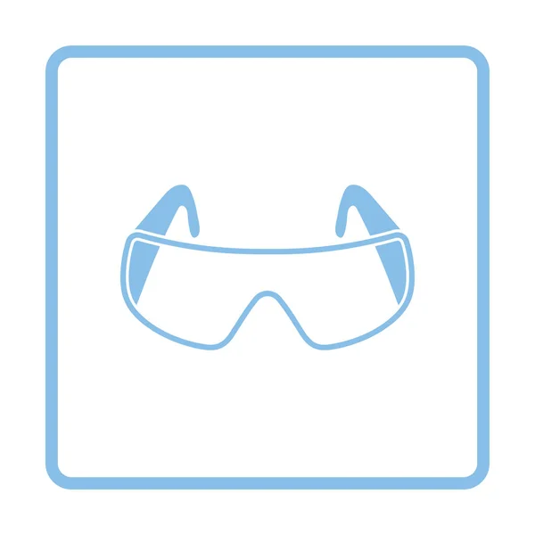 Icono de química gafas protectoras — Vector de stock