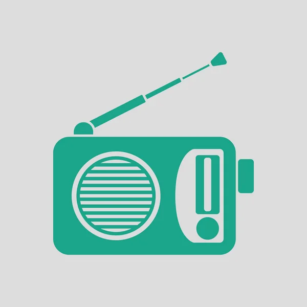 Green radio icon — Stock Vector