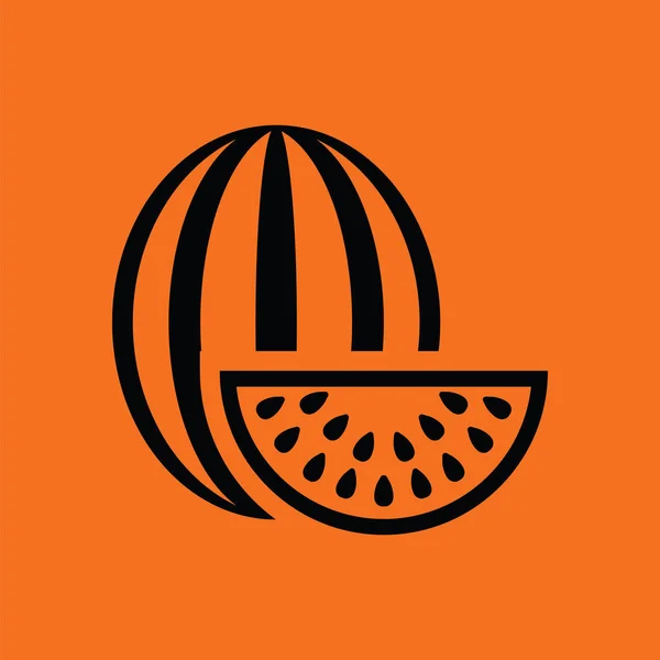 Fekete görögdinnye ikon — Stock Vector