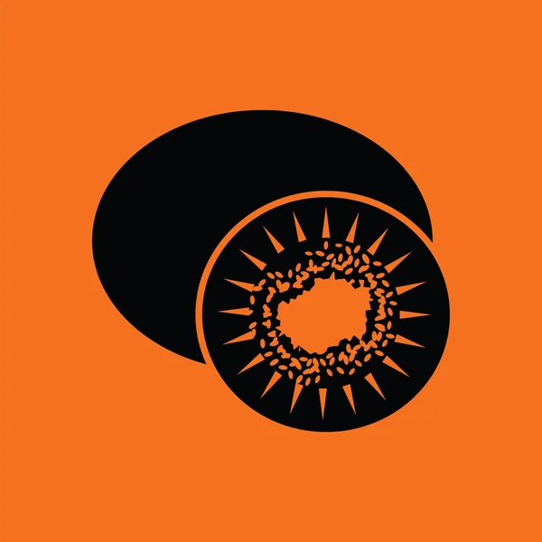 Black kiwi icon — Stock Vector