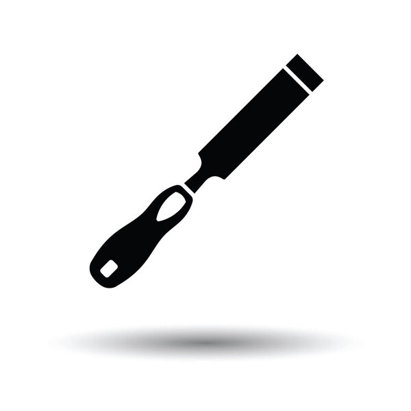 Chisel icon with shadow design
