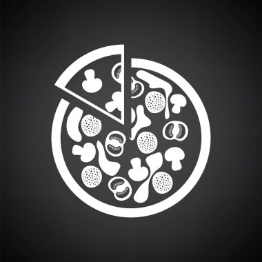 Pizza plaka simgesi üzerinde