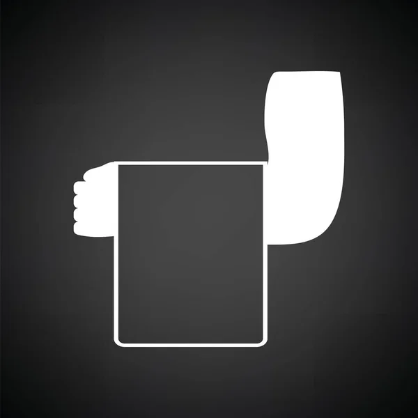 Main de serveur avec icône de serviette — Image vectorielle