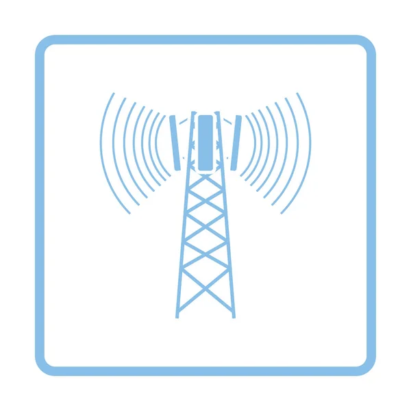 Cellulära radio-och TV-antenn ikonen — Stock vektor