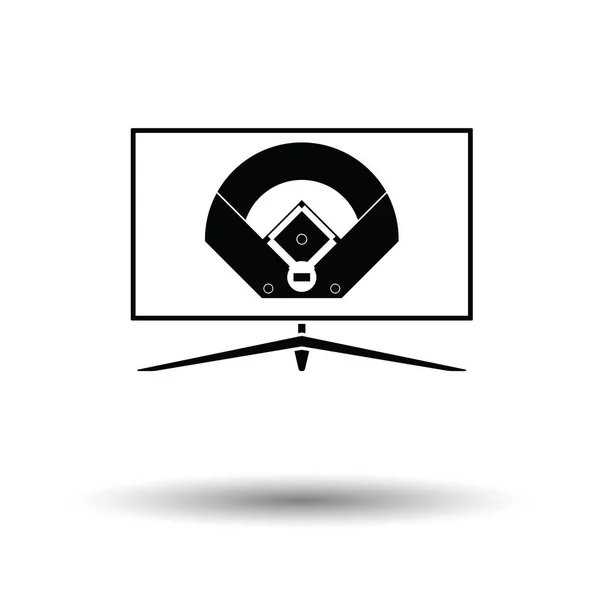 Béisbol tv icono de traducción — Vector de stock