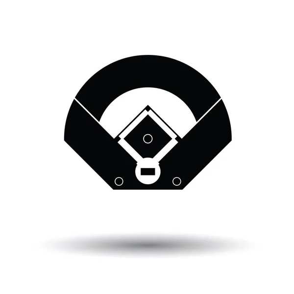 Baseball field ptaka ikona — Wektor stockowy