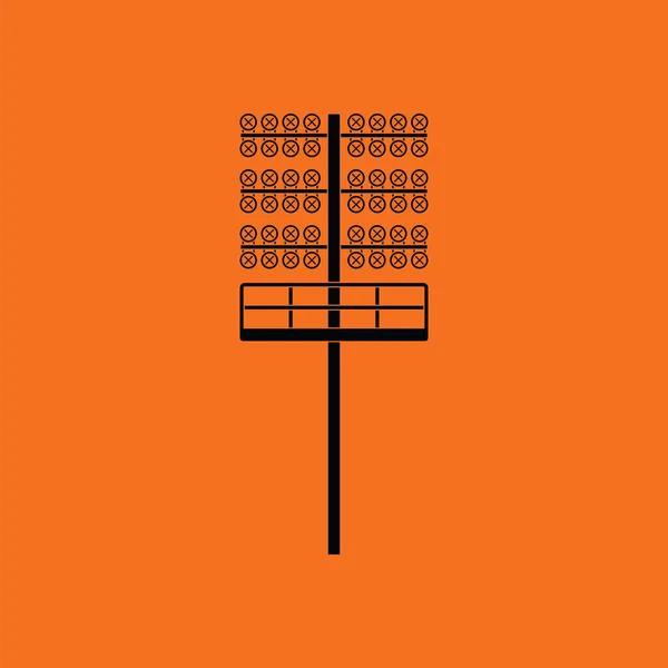 Fútbol luz mástil icono — Vector de stock