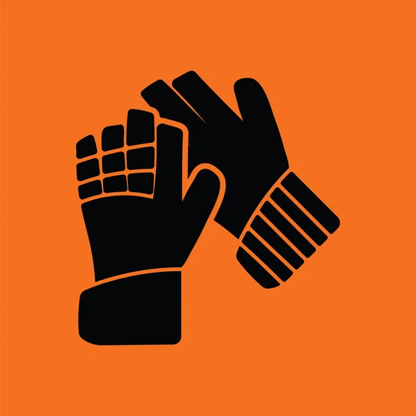 Soccer goalkeeper gloves icon — Stock Vector