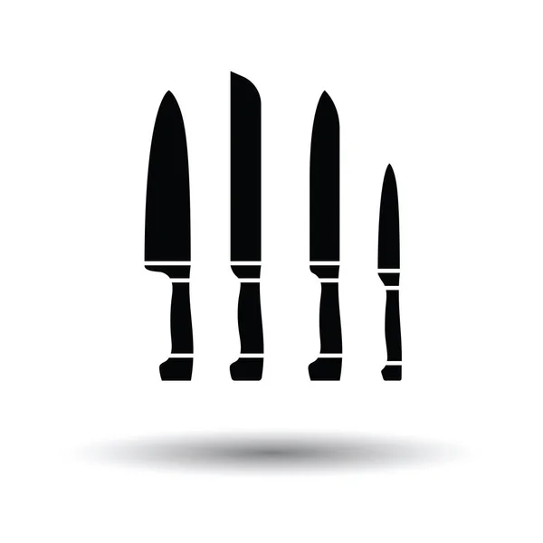 Ensemble de couteau de cuisine icône — Image vectorielle