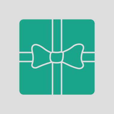 Hediye kutusu ile kurdele simgesi