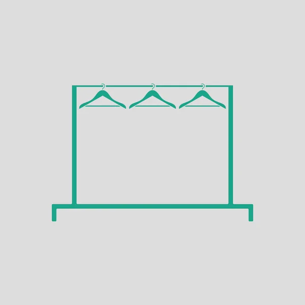 Rail à vêtements avec icône cintres — Image vectorielle