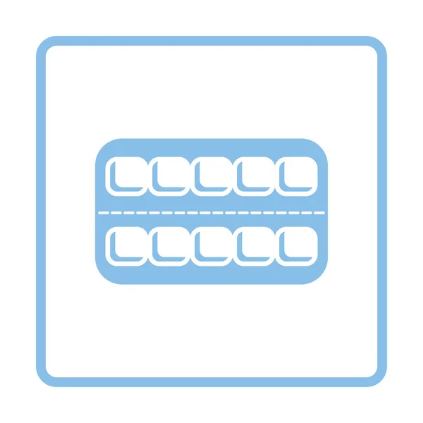 Tabletta csomagjának ikonjára — Stock Vector