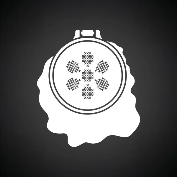 Icône de cerceau de couture — Image vectorielle