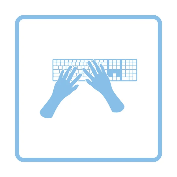 Illustrazione icona di digitazione — Vettoriale Stock