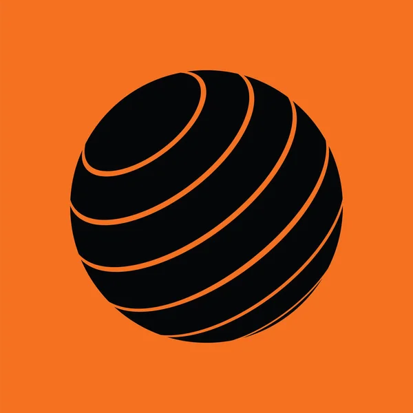 Fitness rubber ball icon