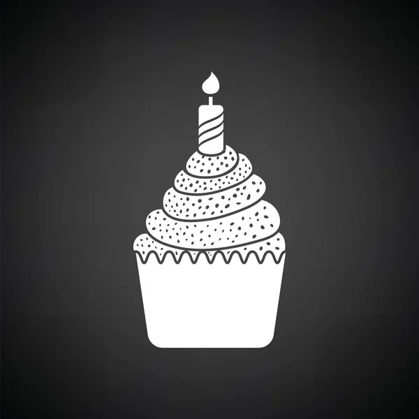 Eerste verjaardag taart pictogram — Stockvector