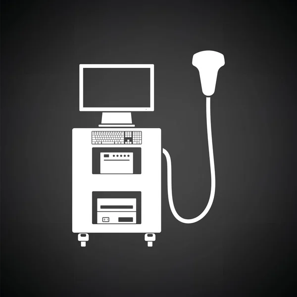 Ícone de máquina de diagnóstico de ultra-som — Vetor de Stock