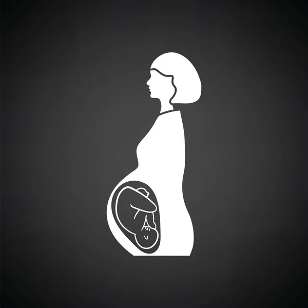 Mujer embarazada con icono de bebé — Archivo Imágenes Vectoriales