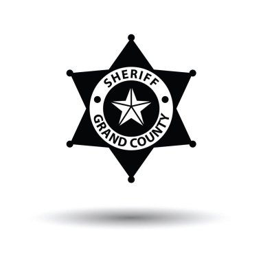 Sheriff badge icon clipart