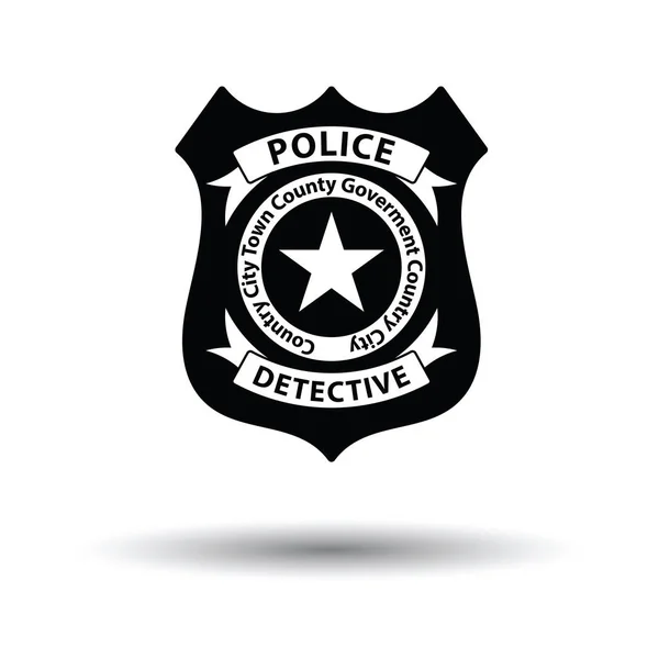 Insignia de policía icono — Archivo Imágenes Vectoriales