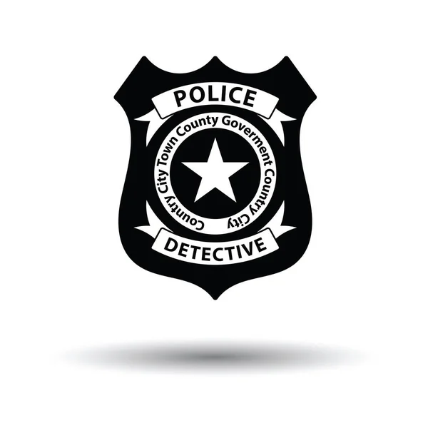 Insignia de policía icono — Vector de stock