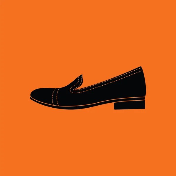 Žena nízký podpatek boty ikona — Stockový vektor