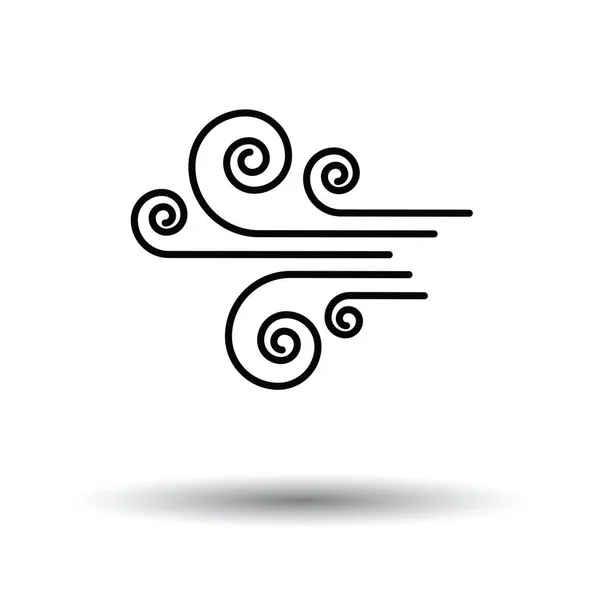 Pictograma vântului cu design de umbră . — Vector de stoc