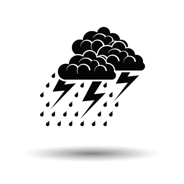 Icône orage avec motif ombre . — Image vectorielle