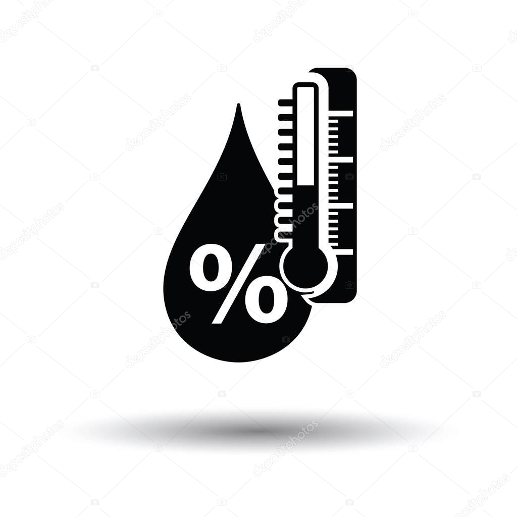 Humidity icon  with shadow design. 